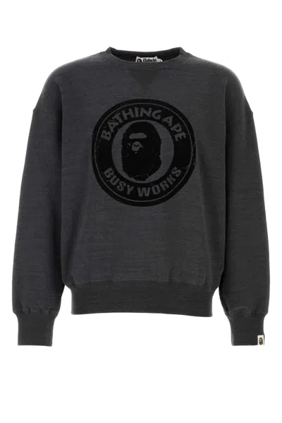 BAPE BAPE OVER DYE BUSY WORKS RELAXED FIT CREWNECK SWEATSHIR