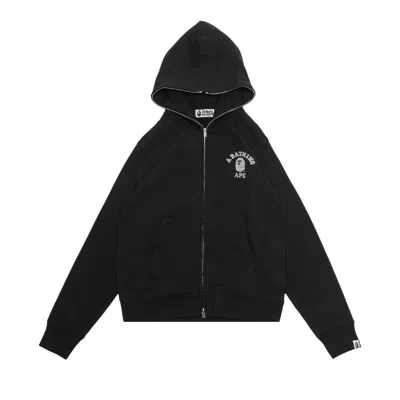 Pre-owned Bape Over Print Full Zip Hoodie 'black' | Men's Size L