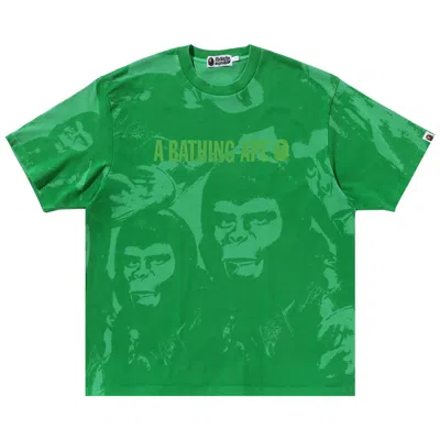 Pre-owned Bape Overall Garment Dyed Relaxed Fit Tee 'green' | Men's Size S