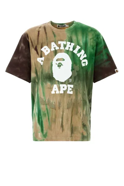 Bape Oversized Cotton T-shirt In Multicoloured