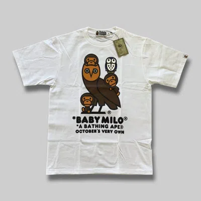 Pre-owned Bape Ovo X  Baby Milo Tee T-shirt - X In White