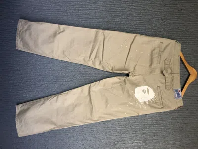 Pre-owned Bape Paint Splat Chino Pants In Chino Beige