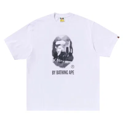 Pre-owned Bape Painting By Bathing Ape Relaxed Fit Tee 'white'