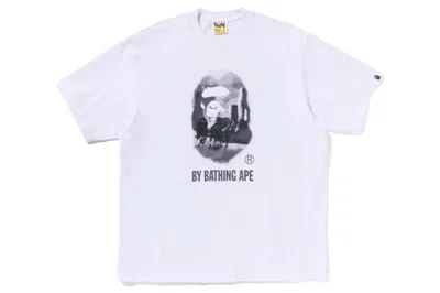 Pre-owned Bape Painting By Bathing Ape Relaxed Fit Tee White