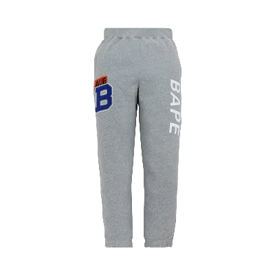Pre-owned Bape Patch Sweat Pants 'grey'