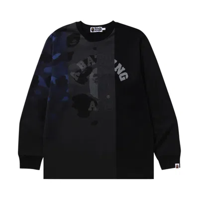 Pre-owned Bape Patch Work Print Long-sleeve Tee 'black'