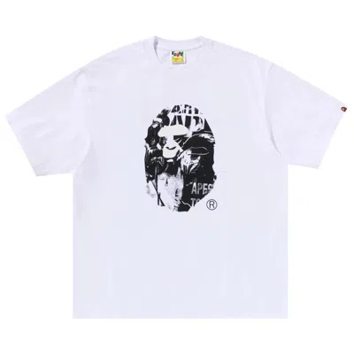 Pre-owned Bape Photo Print Ape Head Relaxed Fit Tee 'white' | Men's Size L