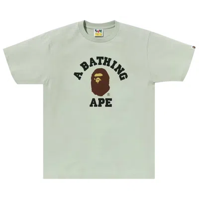 Pre-owned Bape Pigment College Tee 'green'
