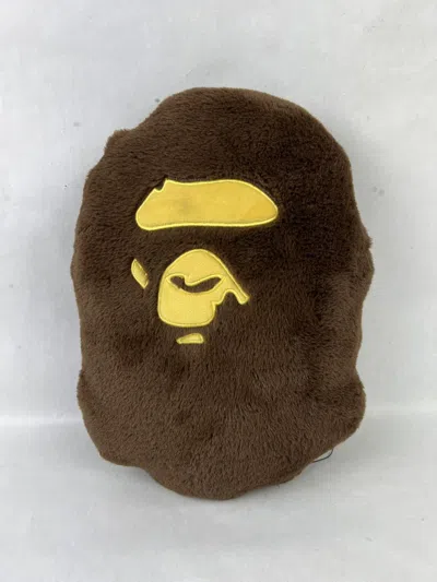 Pre-owned Bape Pillow In Brown