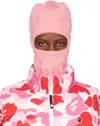 Bape Pink Crystal Stone Balaclava In Pink