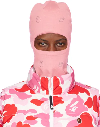 Bape Pink Crystal Stone Balaclava