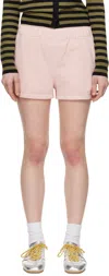 Bape Pink Pigment Dyed One Point Sweat Shorts In Pink