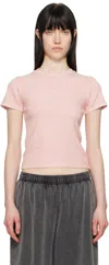 Bape Pink Pigment Dyed Rib T-shirt In Pink