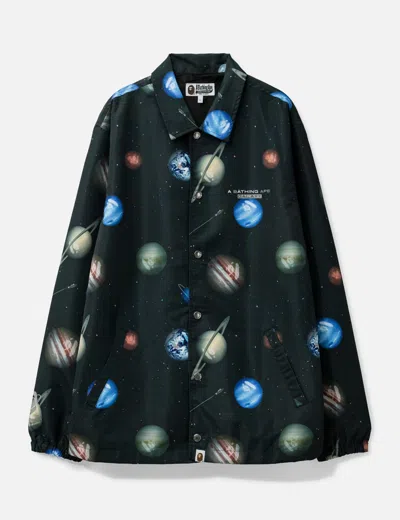Bape Planet Nylon Jacket In Black