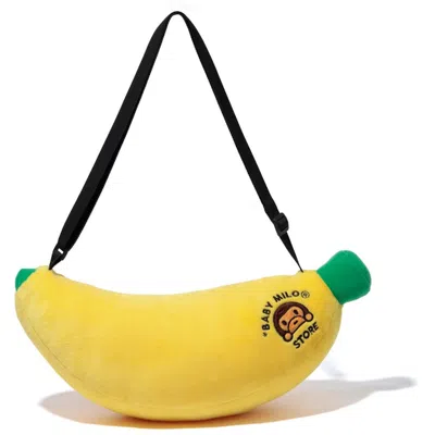 Pre-owned Bape Plush Doll Bag Banana In Yellow