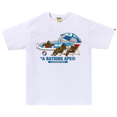 Pre-owned Bape Poolside Tee 'white'