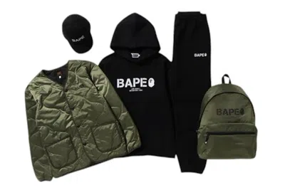 Pre-owned Bape Premium Happy New Year Bag Olivedrab Backpack In Green