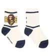 Bape Printed Cotton-blend Socks In White