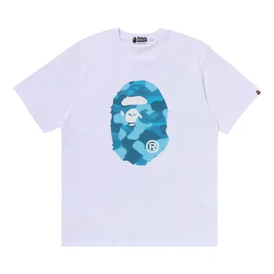 Pre-owned Bape Radiation Camo Big Ape Head Tee 'white' | Men's Size Xxl