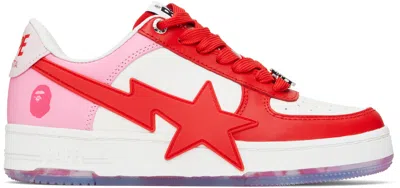 Bape Red & Pink  Sta Os Sneakers