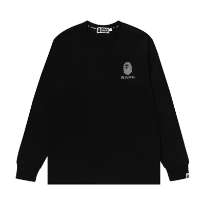Pre-owned Bape Reflective Print Long-sleeve Tee 'black'