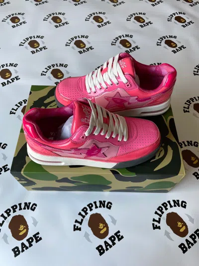 Pre-owned Bape Road Sta 1 Shoes In Pink