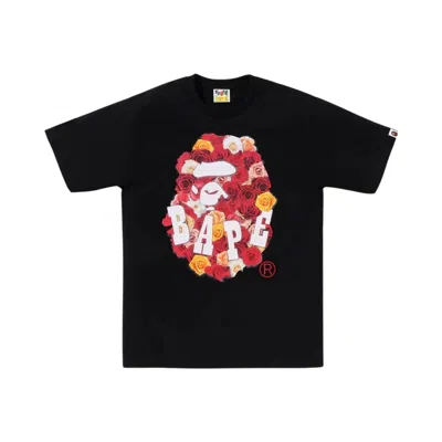 Pre-owned Bape Rose Ape Head Tee 'black' | Men's Size S