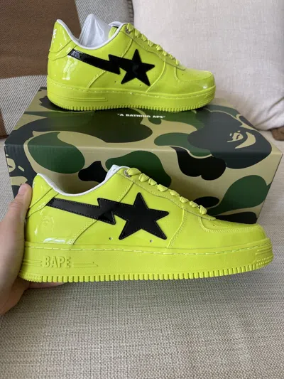 Pre-owned Bape S  Sta 2 Shining Yellow Size 11 Shoes