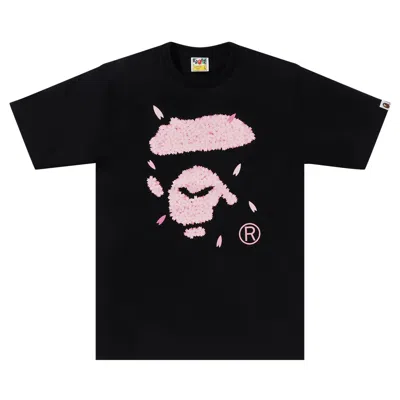 Pre-owned Bape Sakura Ape Face Tee 'black' | Men's Size M
