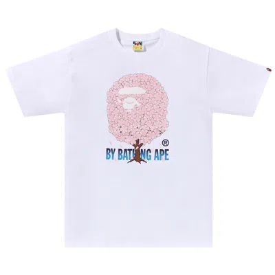 Pre-owned Bape Sakura By Bathing Ape Tee #1 'white' | Men's Size S