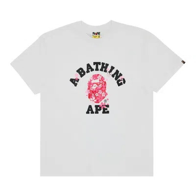 Pre-owned Bape Sakura College Tee 'white'