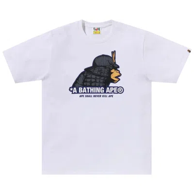 Pre-owned Bape Samurai Tee 'white'