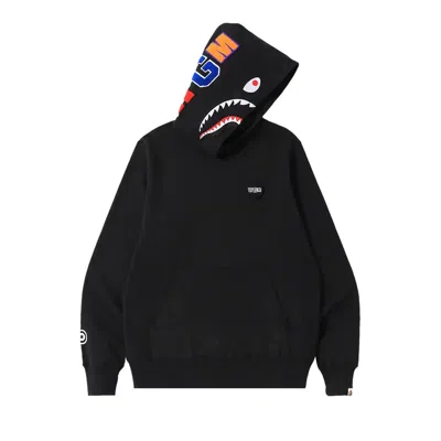 Pre-owned Bape Shark Emblem Pullover Hoodie 'black' | Men's Size M