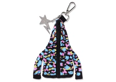 Pre-owned Bape Shark Full Zip Hoodie Keychain In Black