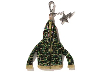 Pre-owned Bape Shark Full Zip Hoodie Keychain In Green