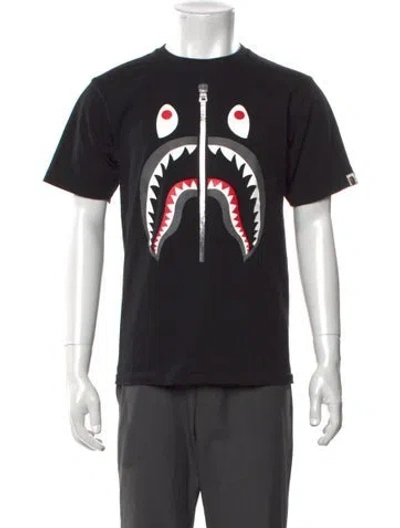 Pre-owned Bape Shark Graphic Print T-shirt In Black