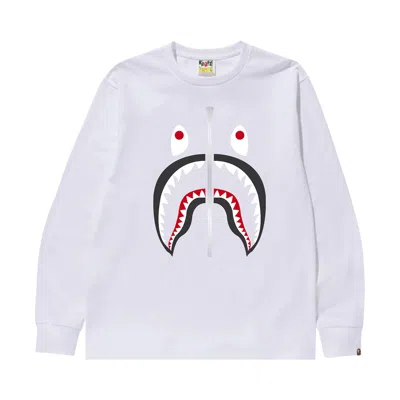 Pre-owned Bape Shark Long-sleeve Tee 'white'