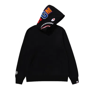 Pre-owned Bape Shark Pullover Hoodie 'black' | Men's Size S
