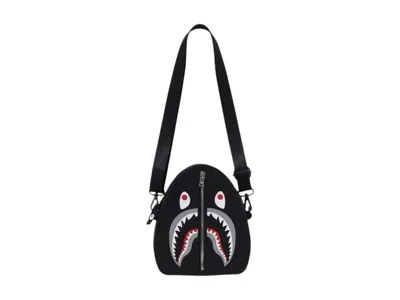 Pre-owned Bape Shark Silicon Shoulder Bag In Black