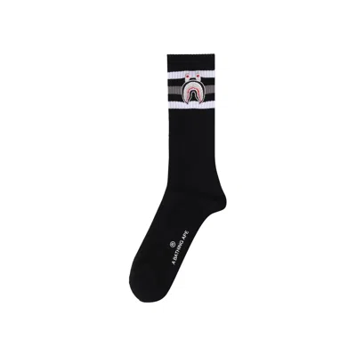 Pre-owned Bape Shark Socks 'black'