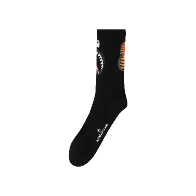 Pre-owned Bape Shark Socks 'black'