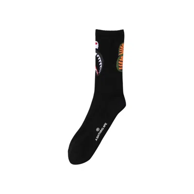 Pre-owned Bape Shark Socks 'black'