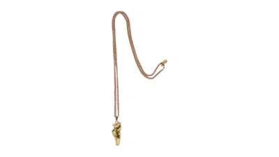 Pre-owned Bape Shark Sta Necklace In Gold