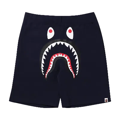 Pre-owned Bape Shark Sweat Shorts 'black'