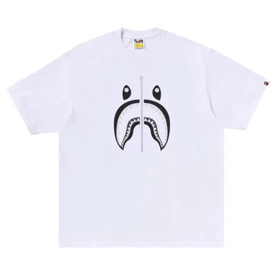 Pre-owned Bape Shark Tee #1 'white'
