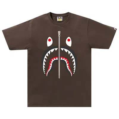 Pre-owned Bape Shark Tee 'brown'