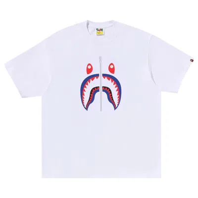 Pre-owned Bape Shark Tee Japan 'white'