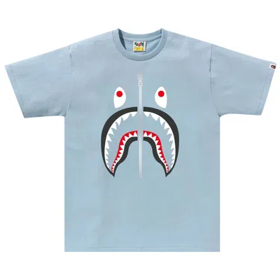 Pre-owned Bape Shark Tee 'sax' In Blue