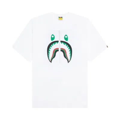 Pre-owned Bape Shark Tee United Arab Emirates 'white' | Men's Size L
