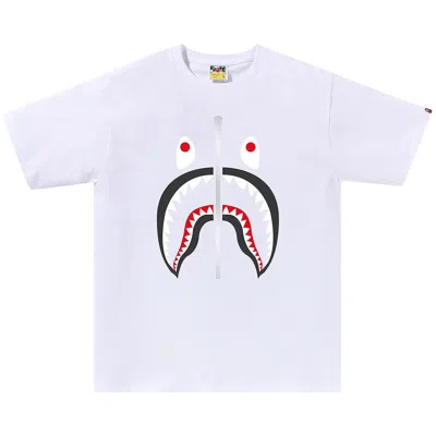 Pre-owned Bape Shark Tee 'white'